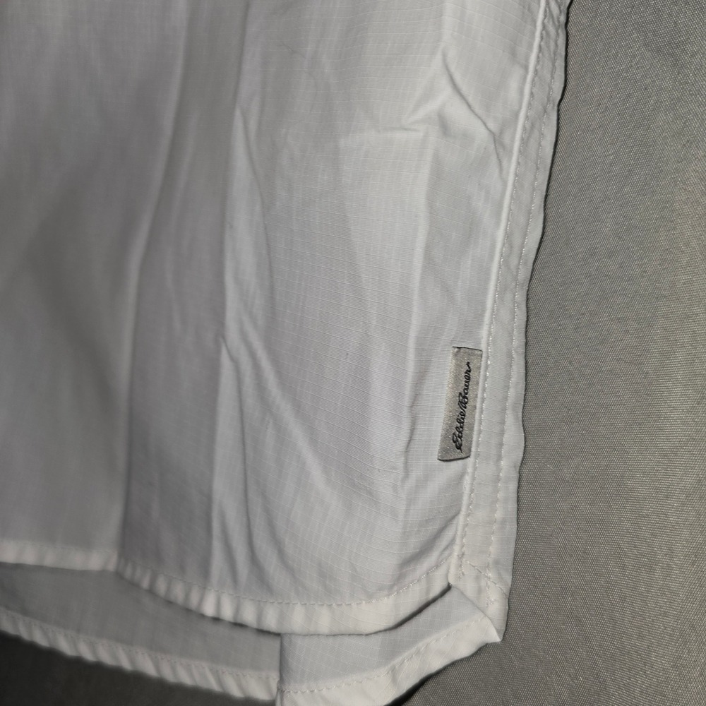 Eddie Bauer Mountain Ripstop Shirt 3X Womens White Short Sleeve UPF 50+ 3732 - Picture 3 of 9